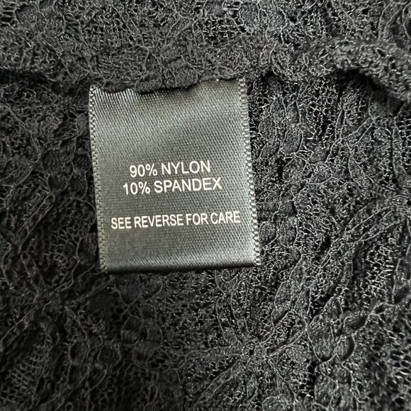 Patterson J Kincaid Dress Women Small Black Lace Floral Lined Long Sleeve V-Neck - Picture 13 of 14